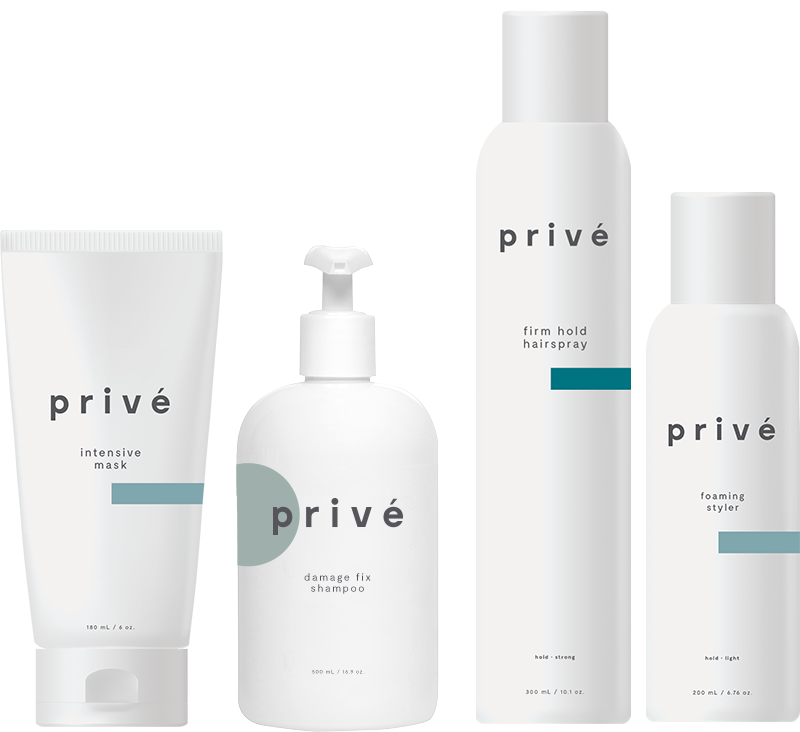 Prive Products Include Conditioner Finishing Hair Spray Shampoo